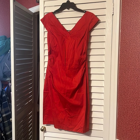 New York & Company Dresses Flattering Knee Length Red Dress Poshmark